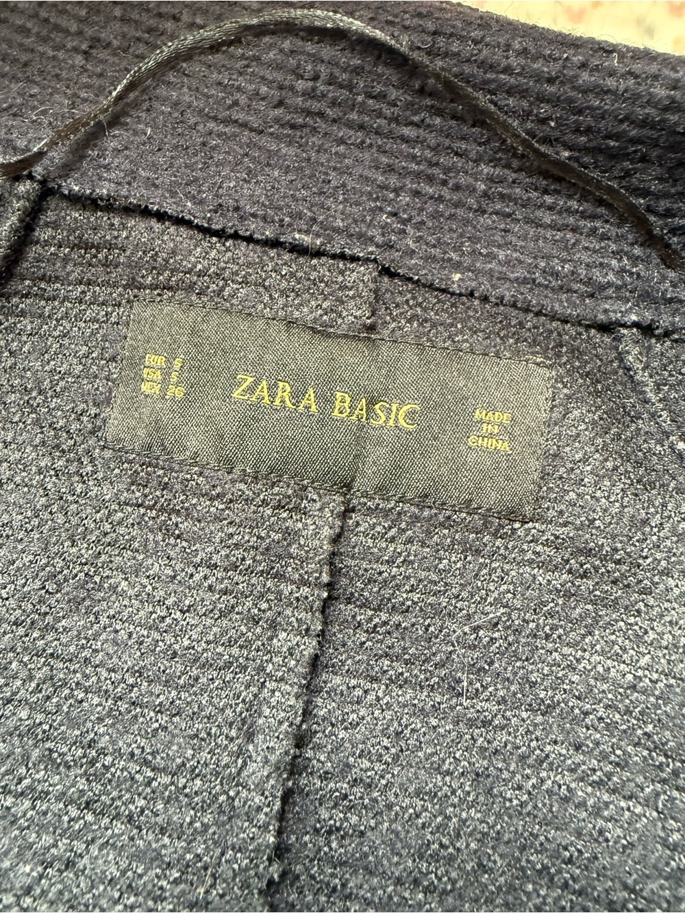 Zara Basic Ribbed Long Single-Button black Cardigan Coat jacket - Picture 3 of 4